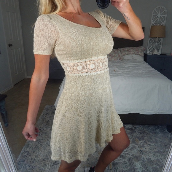 Tan Skater Dress - Picture 3 of 7